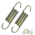 Pair of rear brake pedal return springs with tightly wound coils and U-shaped hooks