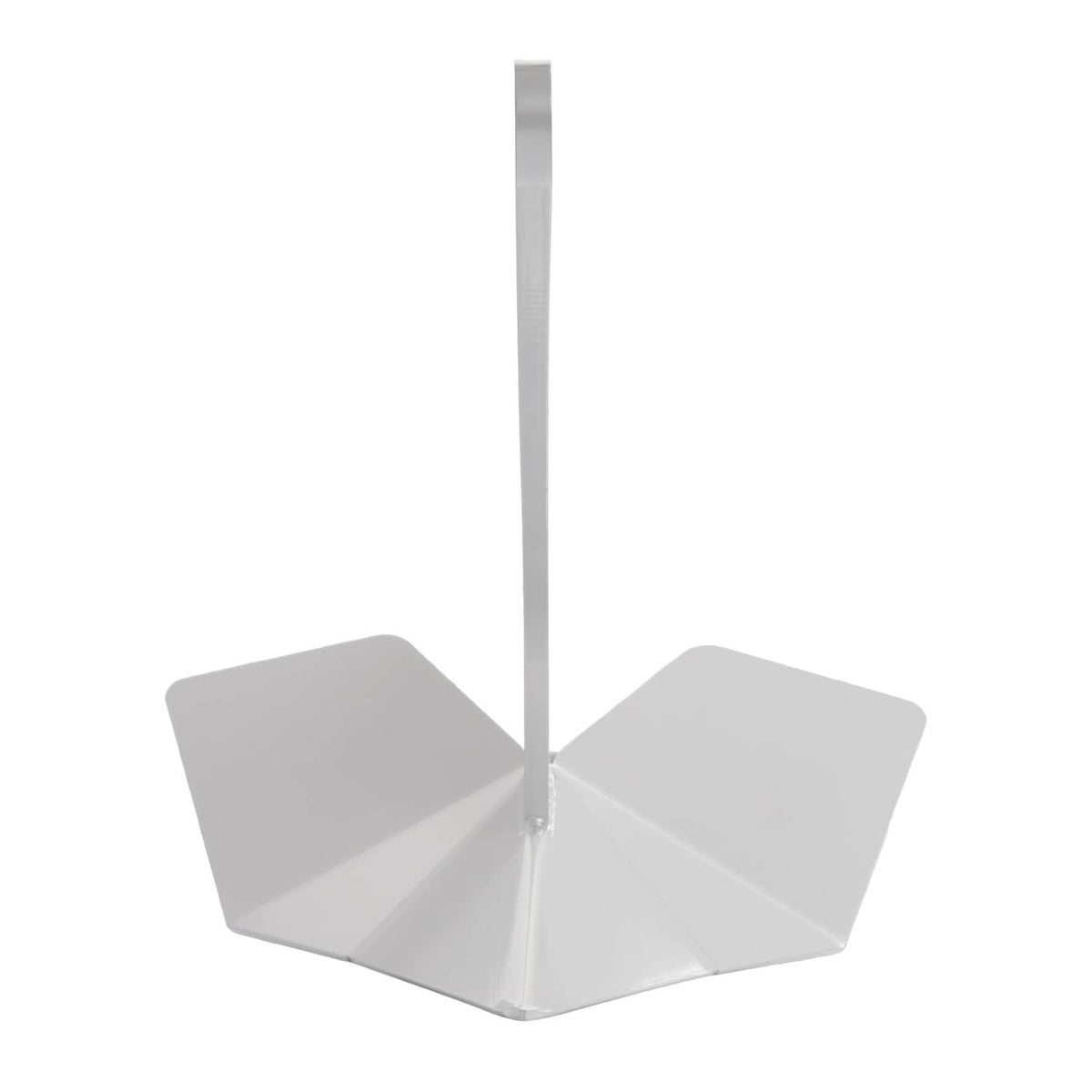 Delta-style wing anchor matte gray, top-down view with three spoke center joint
