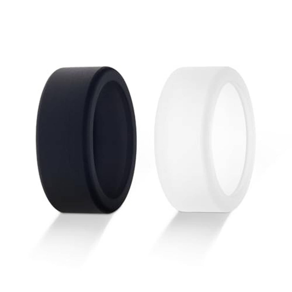2-pack Oura ring covers: dark blue-black and clear/transparent protective sleeves