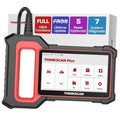 OBD2 car diagnostic scanner with red/black handle and tablet-style screen