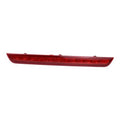 High-mount LED third brake light with long red lens and integrated reflector bar