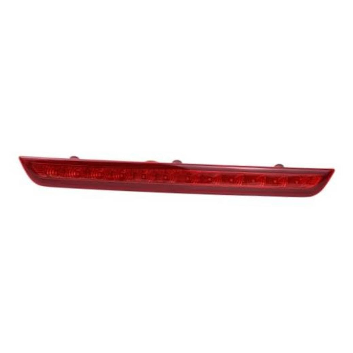 High-mount LED third brake light with long red lens and integrated reflector bar