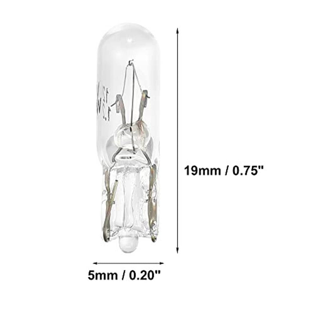 T5 W1.2W LED dashboard bulb, clear glass, size 19mm x 5mm