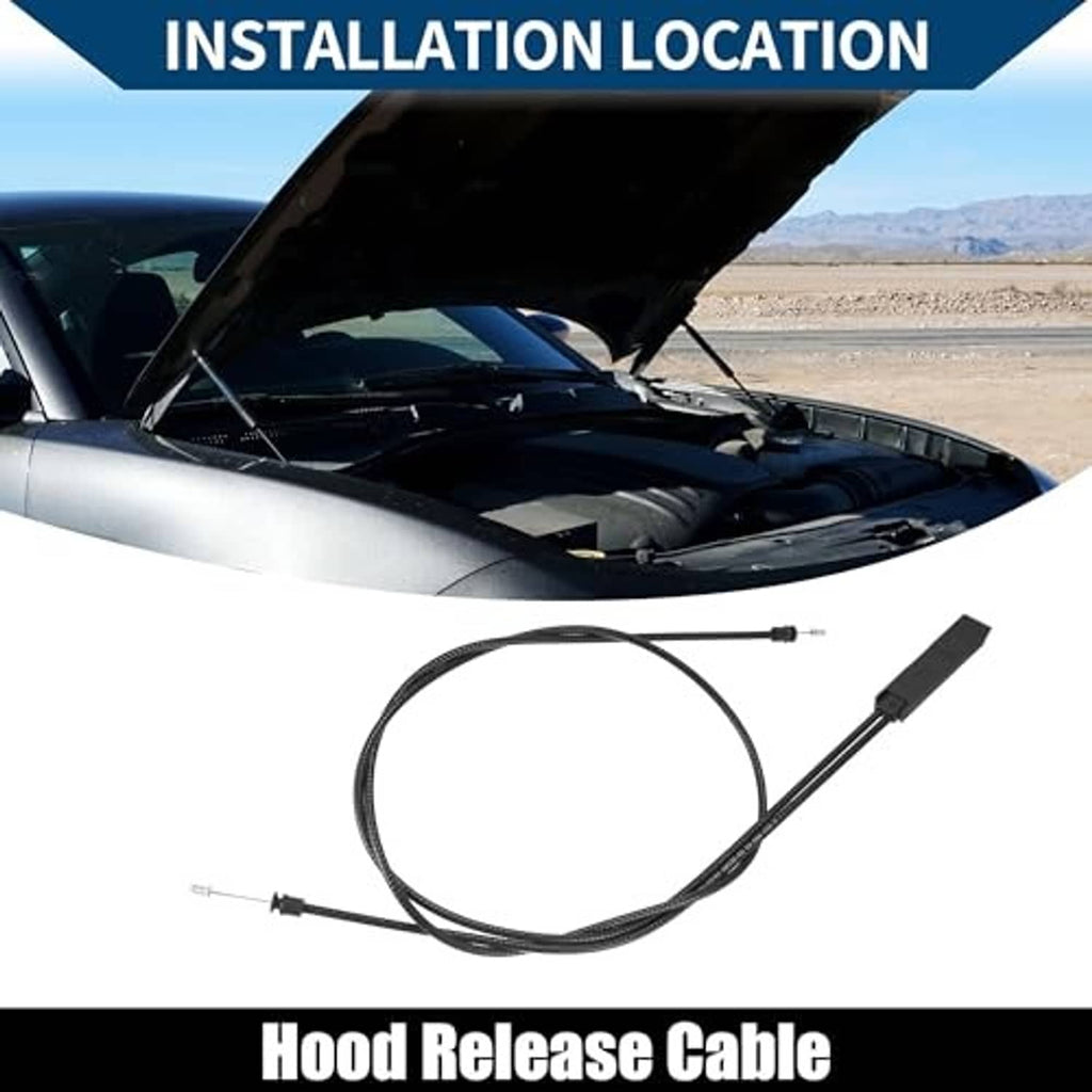 Hood release cable shown in engine bay area for installation