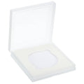 67mm lens filter case, hinged clear lid with white insert for one filter
