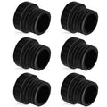 Black ribbed light bulb socket covers, 6-pack protective caps for unused sockets