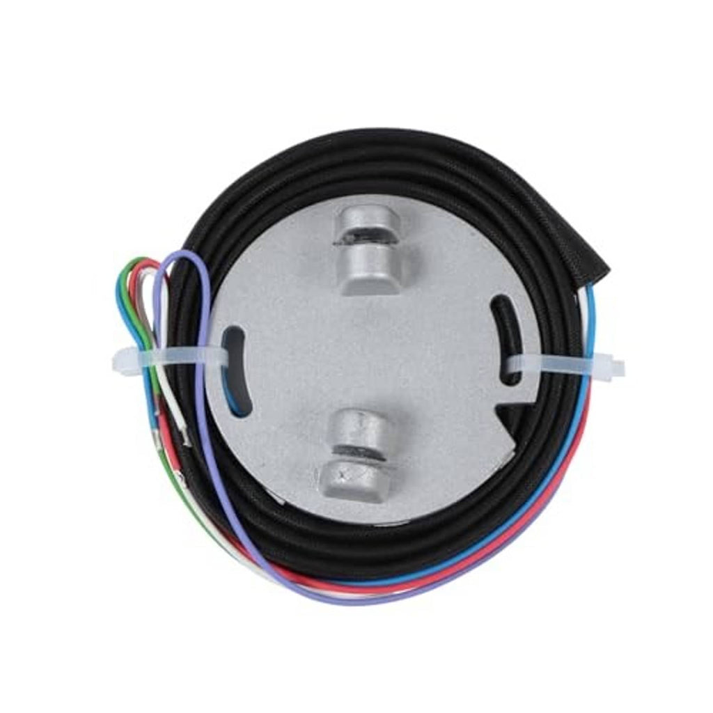 Programmable ignition module with black wire harness and silver mounting base