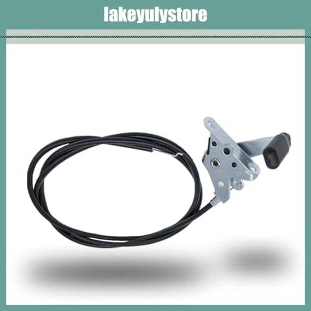 Throttle control cable replacement assembly: black cable loop with metal mounting bracket