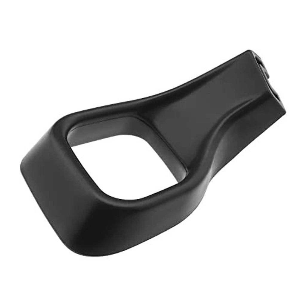 Seat adjustment handle lever, black plastic, curved grip opening and side end