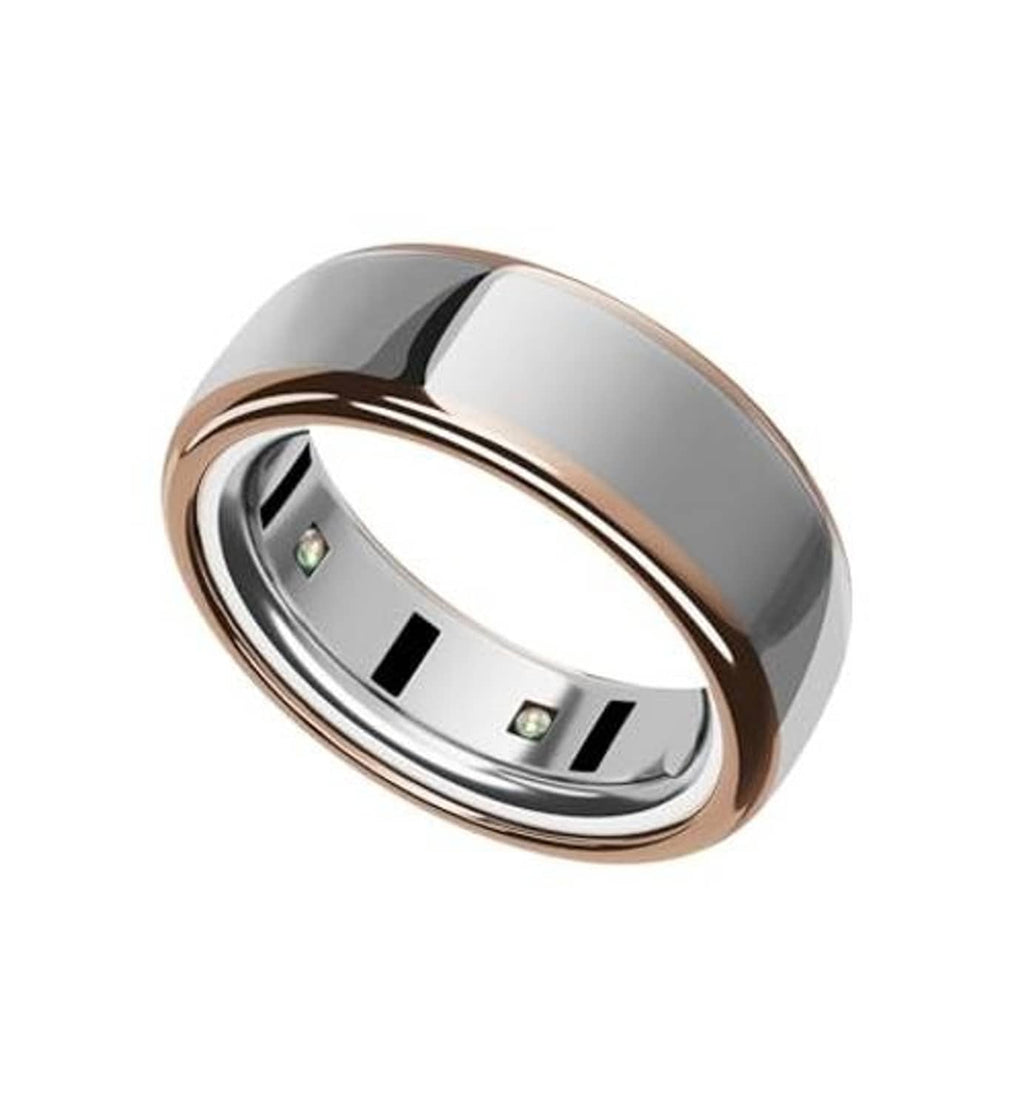 Rose-gold and silver ring cover, curved outer edge with inner sensor cutout