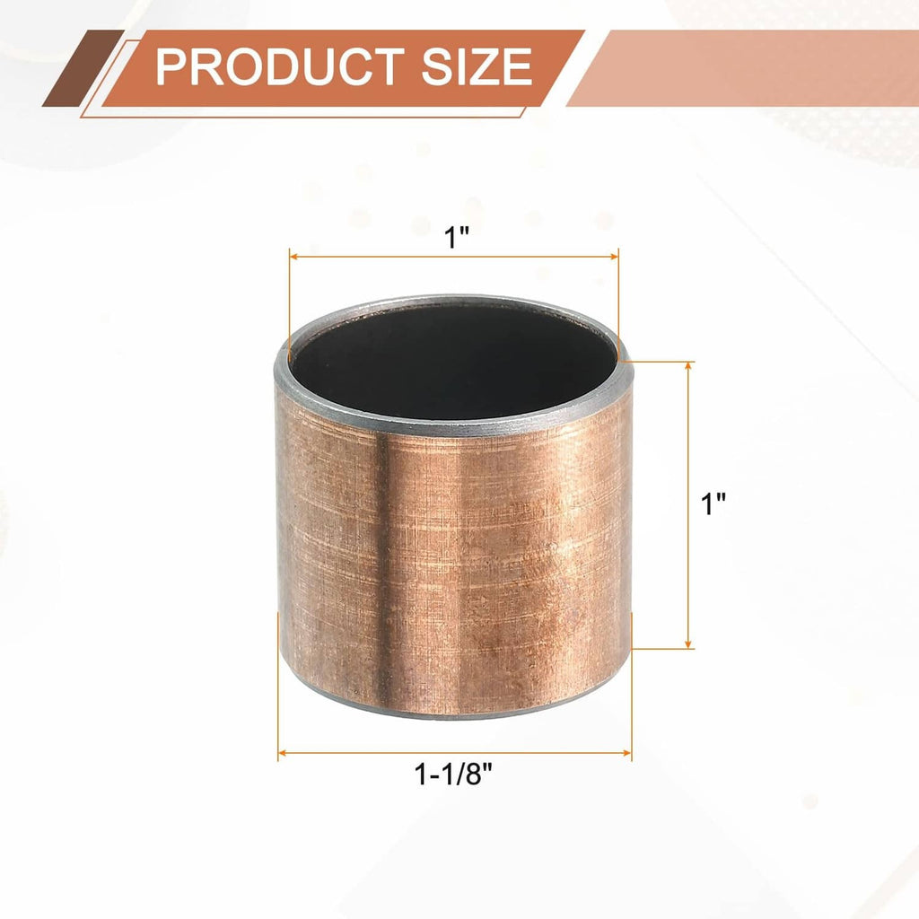 RivetOak uxcell 10 Pcs Sleeve Bearing 1" Bore x 1-1/8" OD x 1"x1-1/8"x1", Brass