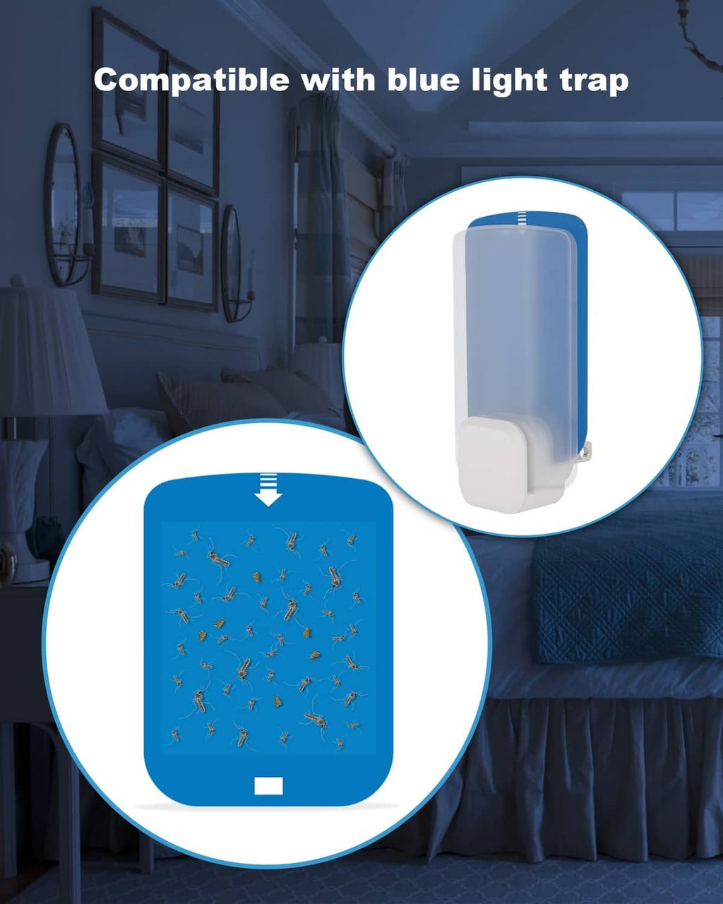 STEM blue light trap replacement sticky pads with blue insect-catching surface