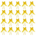 Yellow large gift bows set with long ribbon tails (multiple bows shown)