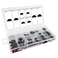 Metric woodruff key assortment with 80 dark semicircle keys in plastic case