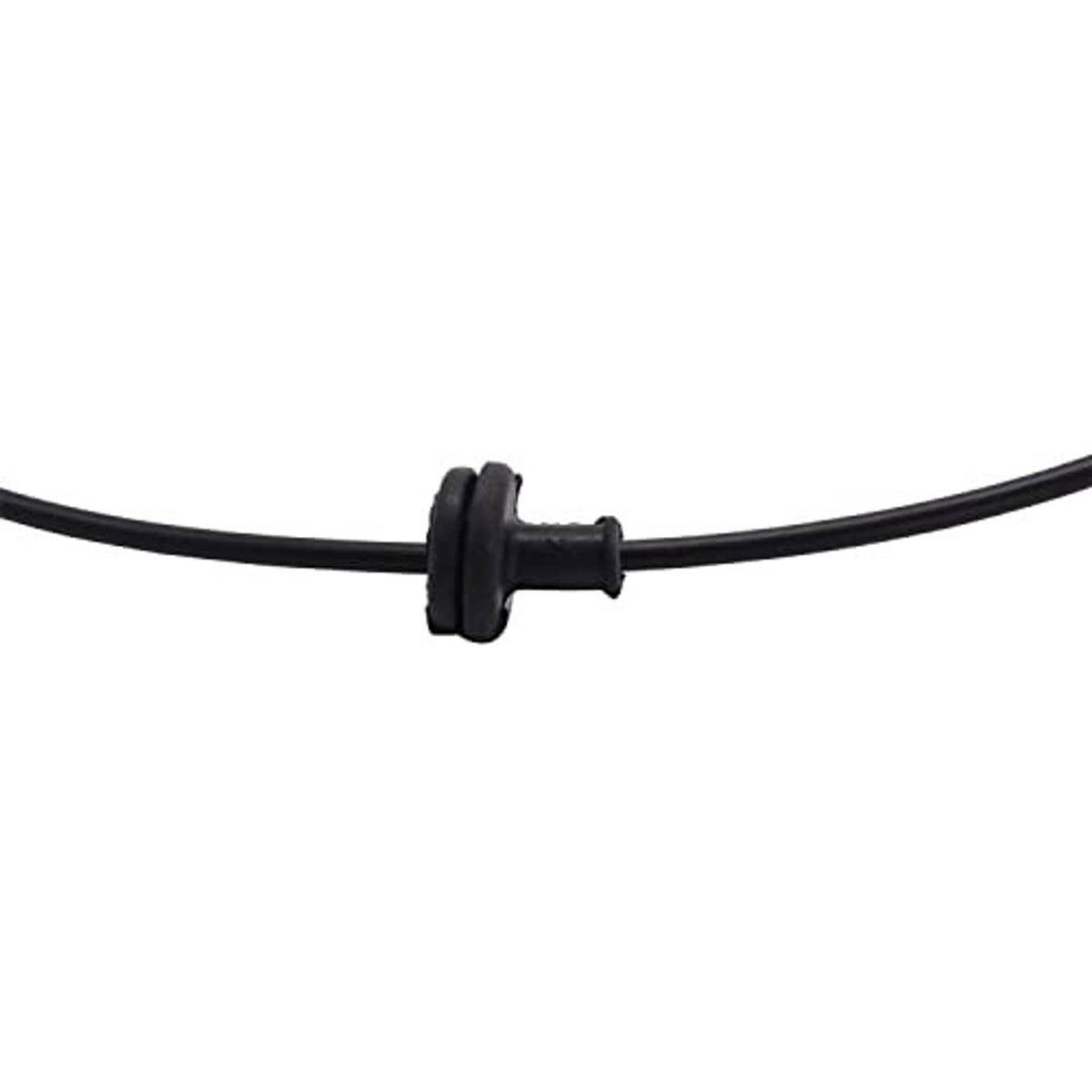 Hood release cable grommet, black cable fastener and connector clip