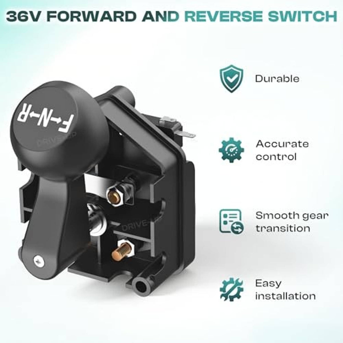Black 36V forward and reverse switch with F-N-R handle and control housing