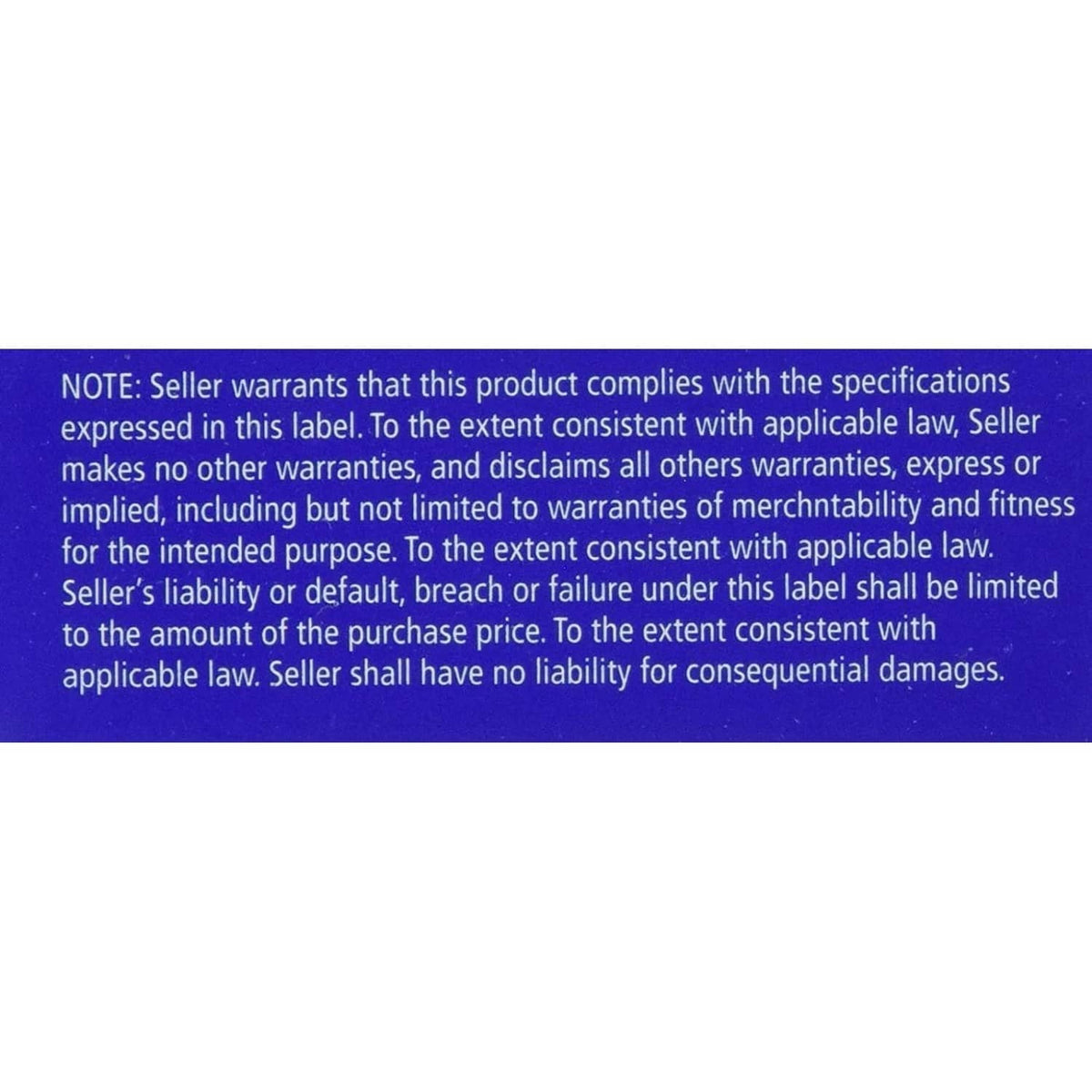 DEKKO Silverfish Paks compliance note panel on white backing