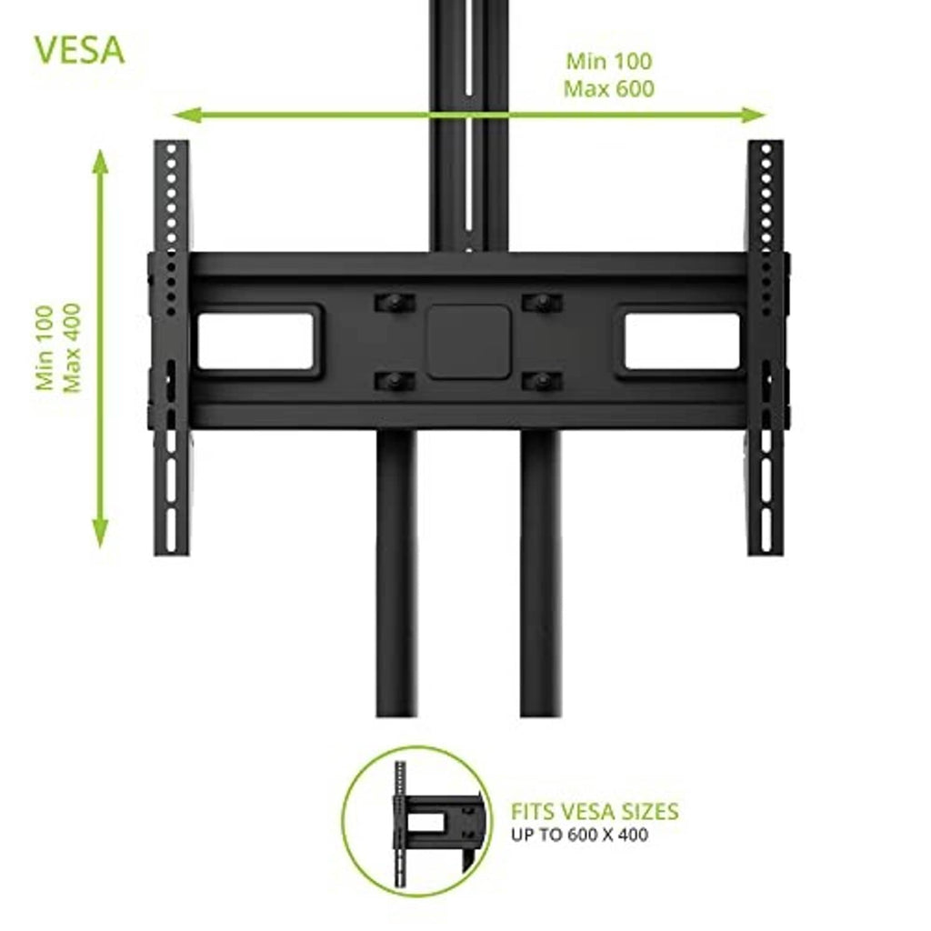 VESA mounting bracket with adjustable hole pattern for TVs up to 600 x 400 mm