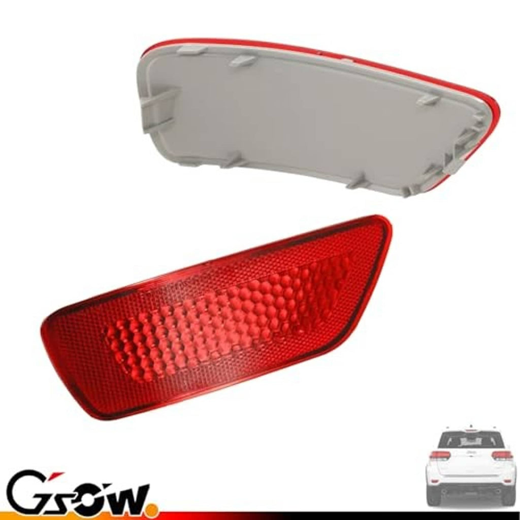 Red rear reflector lens cover with clear housing and textured red reflector area