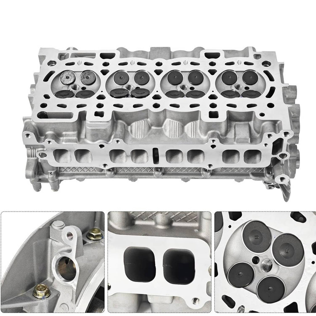 Cylinder head cover side with four valve bores and circular spring seats