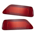 Red rear bumper reflector lens, honeycomb texture, single unit
