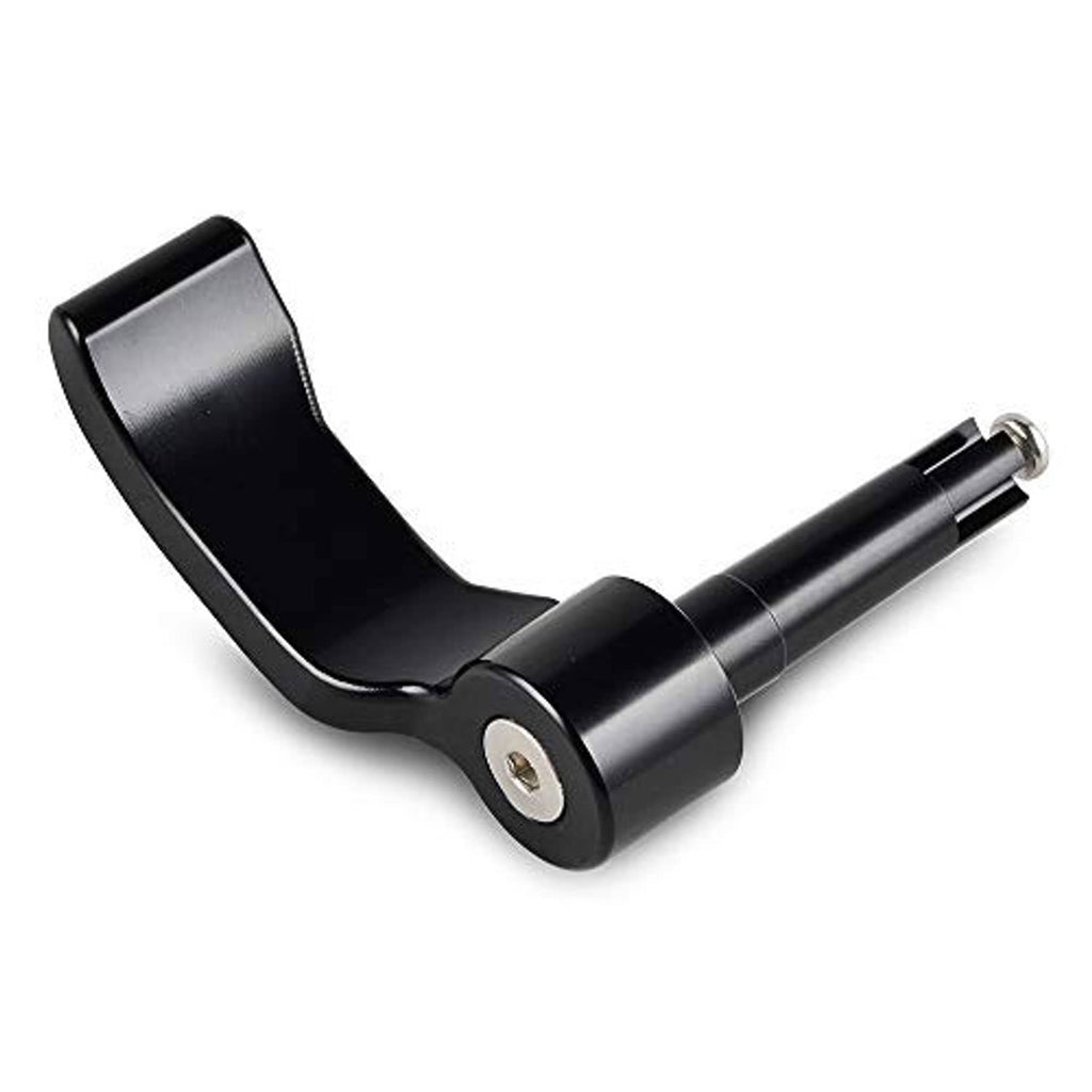 Black aluminum thumb throttle lever with metal adjustment end