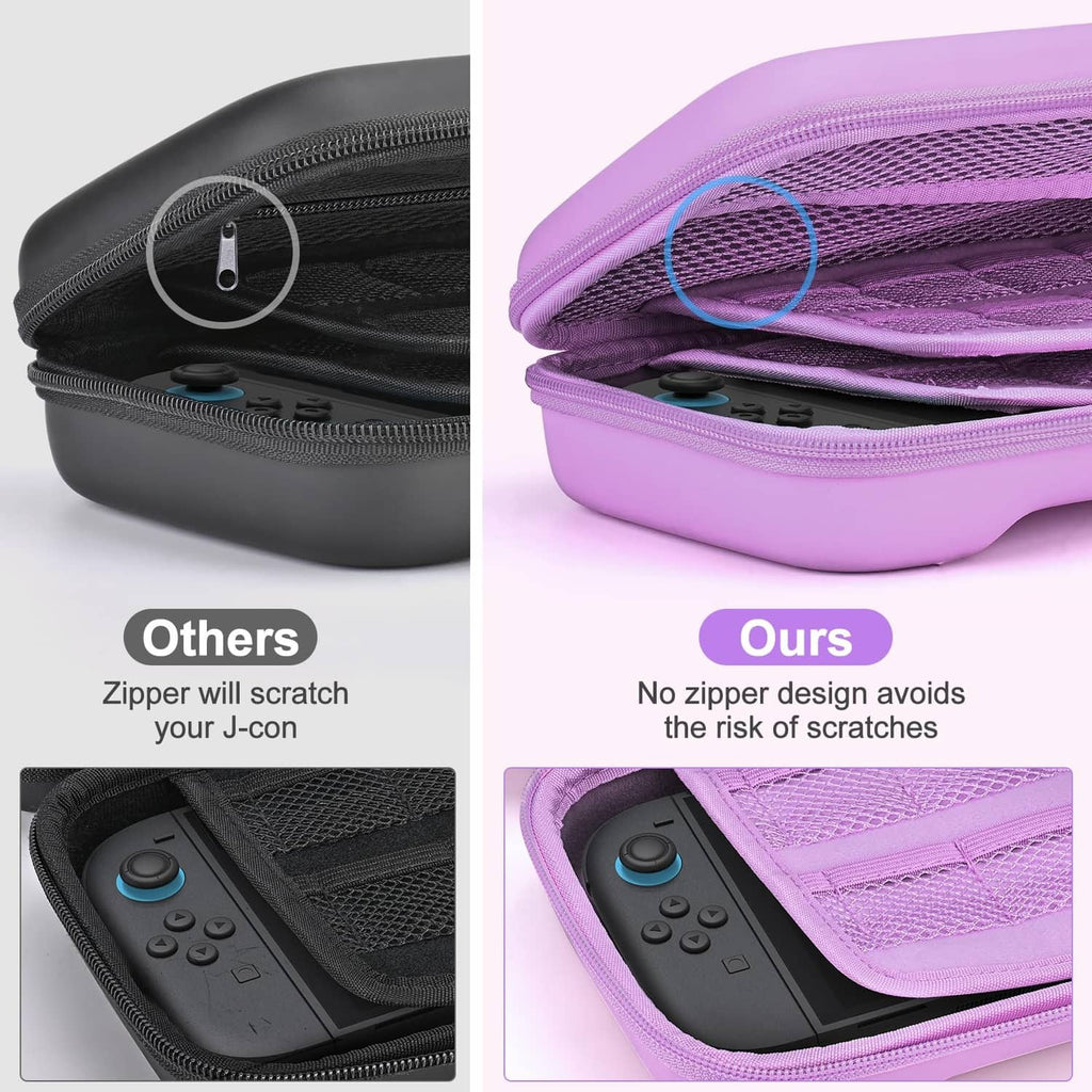 Purple Switch 2 case with zipper-free design to help prevent scratches