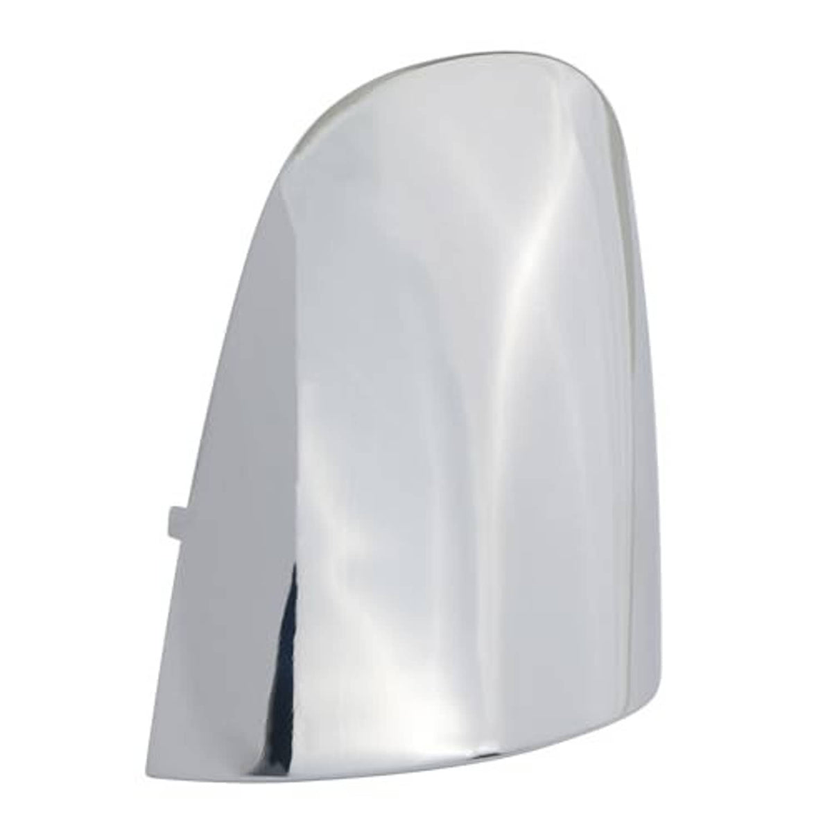Silver chrome exterior door handle cover, front passenger side, domed shape