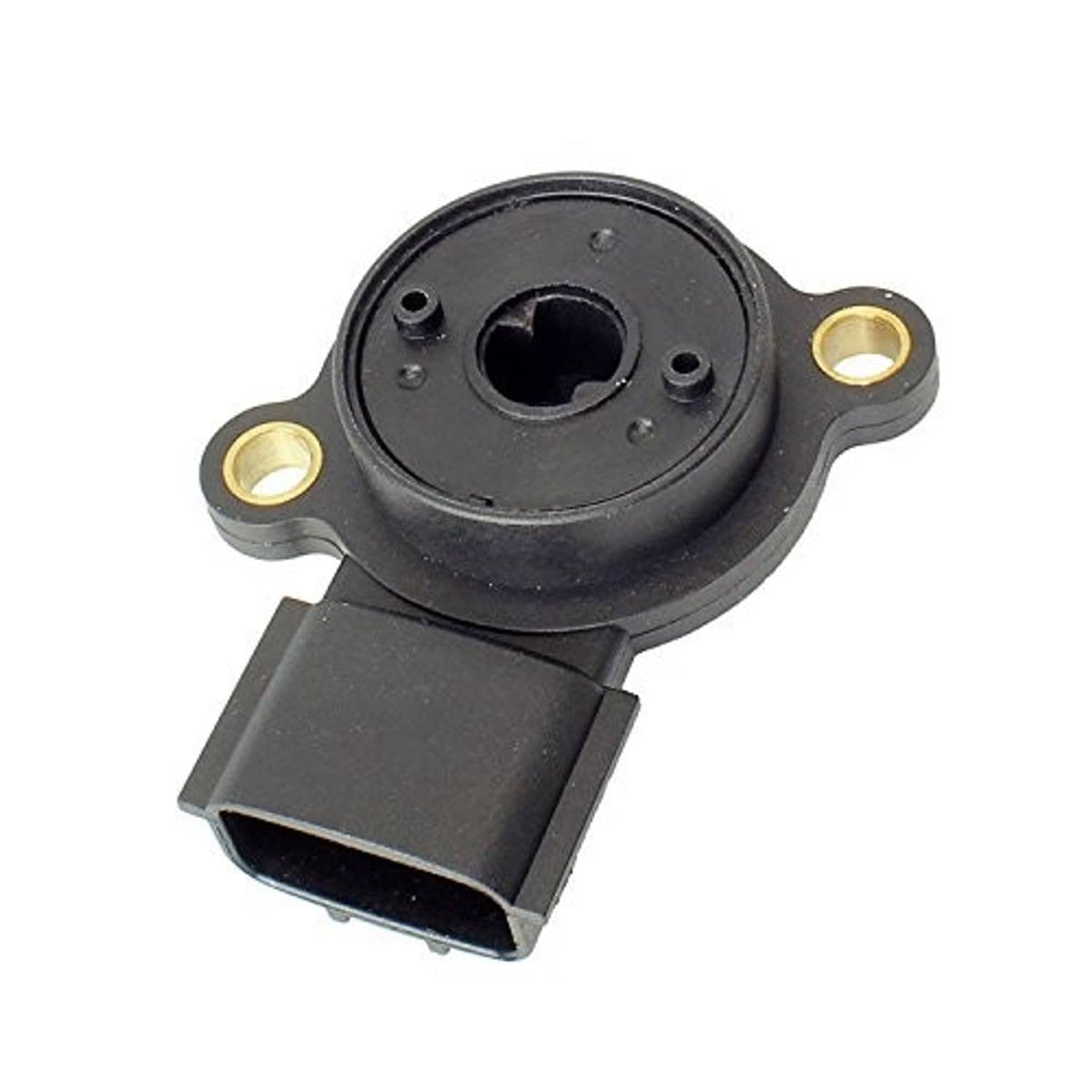 Shift angle position sensor with circular sensor port and two gold mounting rings