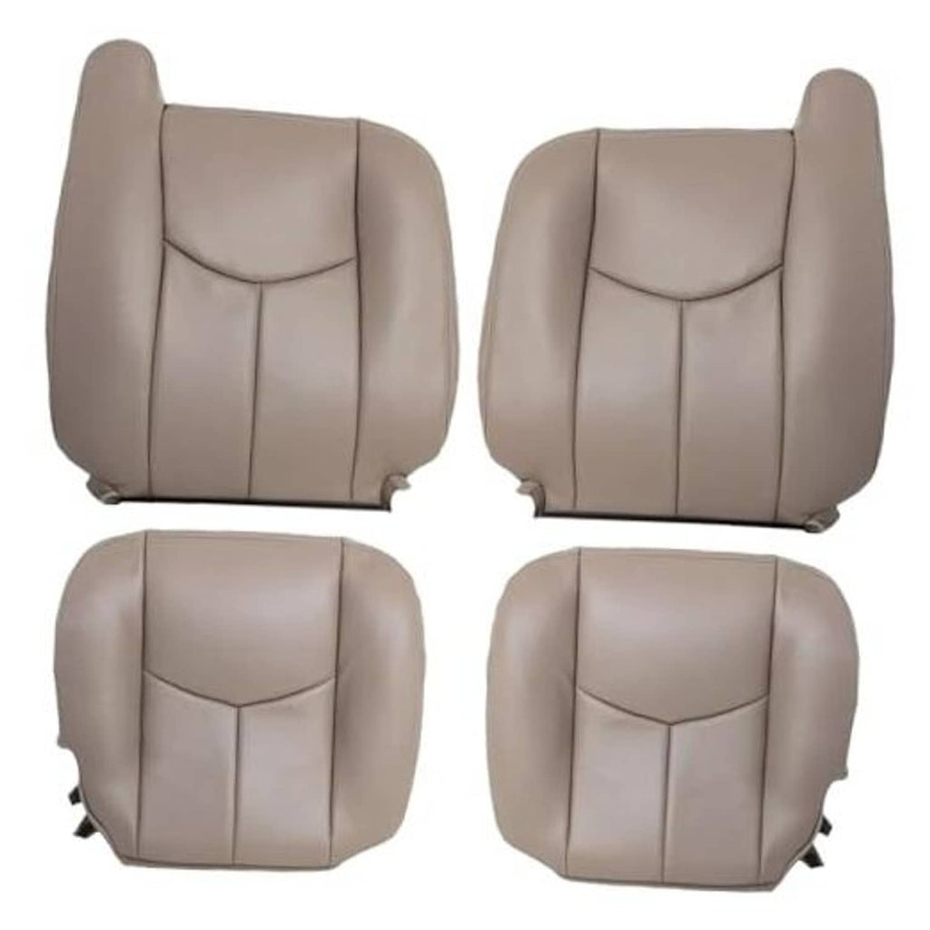 Tan front driver and passenger seat back replacement covers, 4-piece set