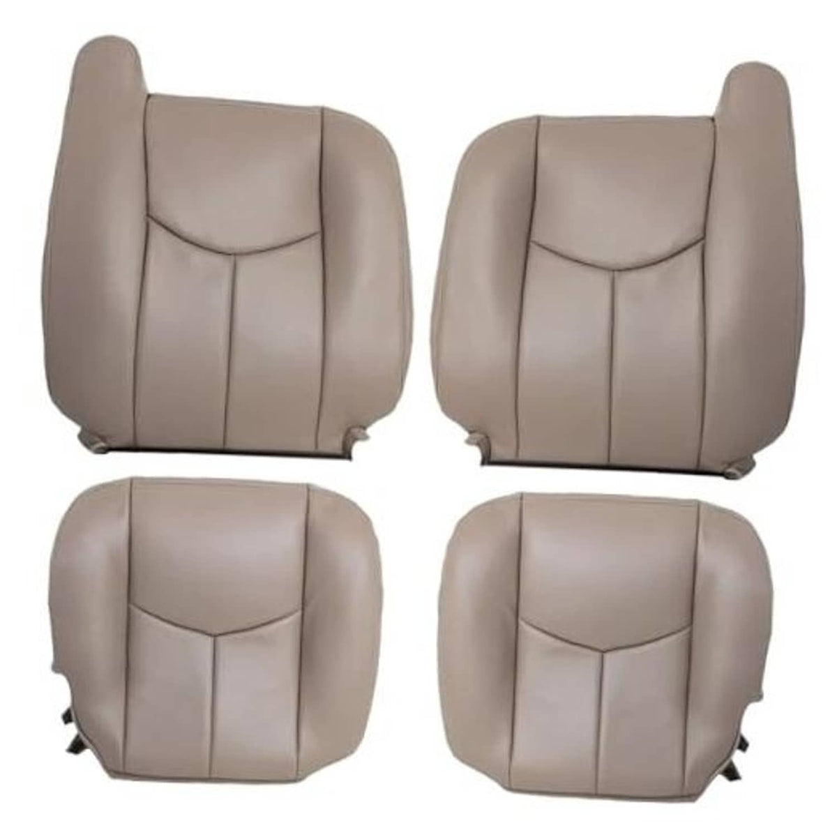 Tan front driver and passenger seat back replacement covers, 4-piece set