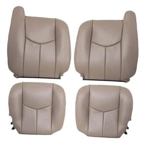 Tan front driver and passenger seat back replacement covers, 4-piece set