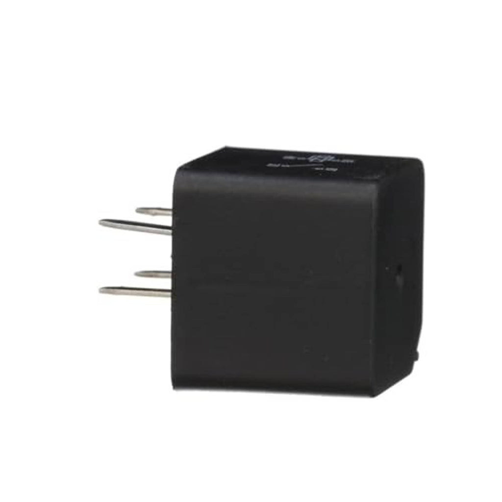 Black rectangular relay with two side blade pins
