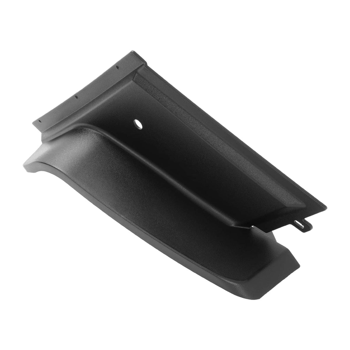Black fender flare set piece with raised ribs, textured finish, and mounting tabs