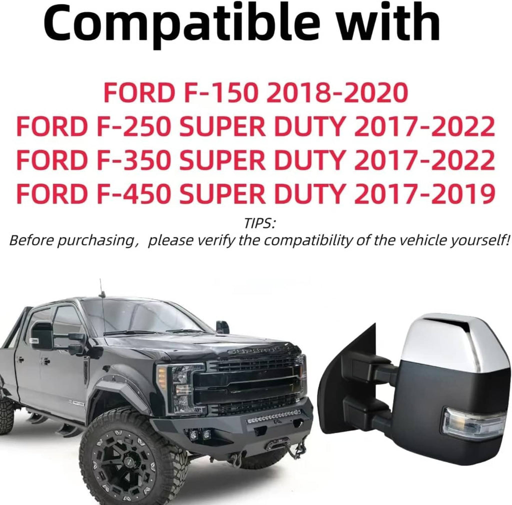 Oxford white mirror cover cap shown on a pickup truck side graphic