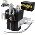 48V 4-terminal solenoid with black housing, copper posts, and metal mounting bracket