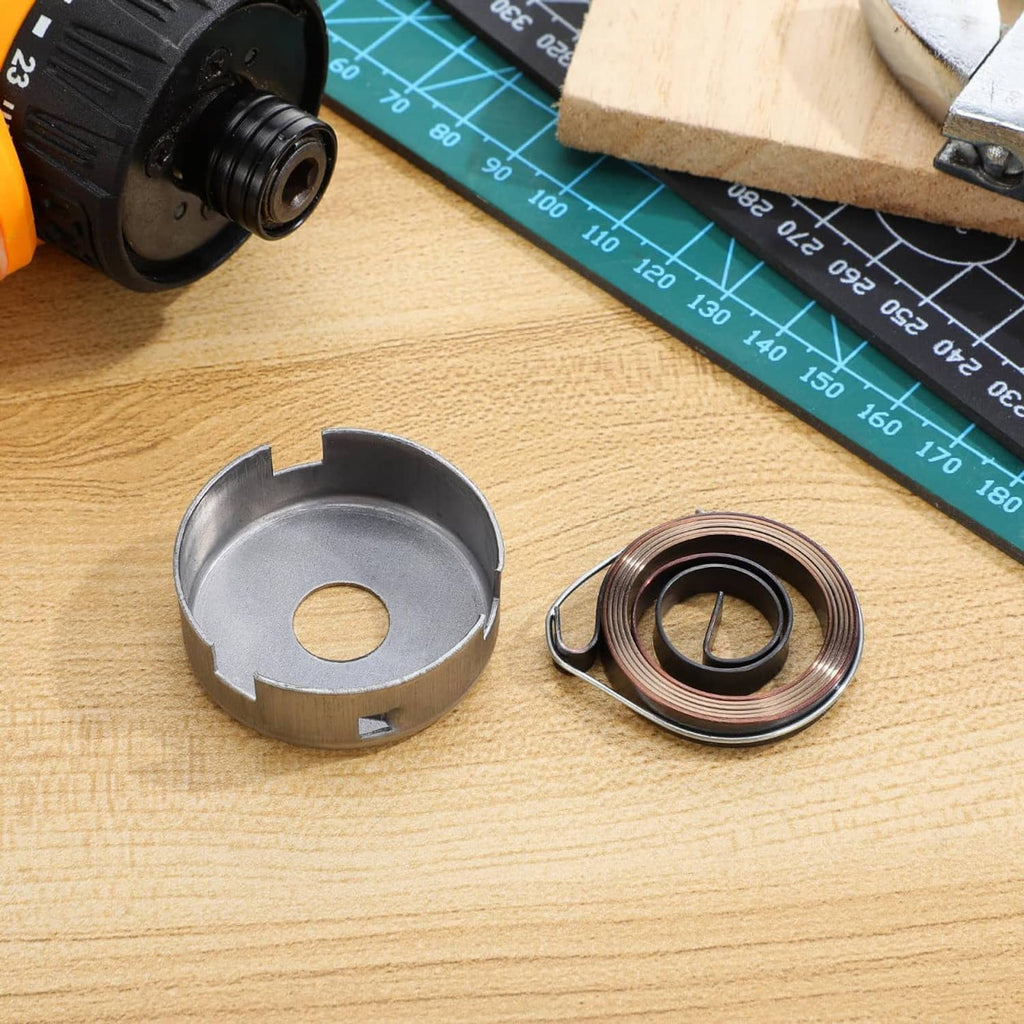 Drill press return spring set with metal spring cover and copper coil