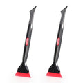 Dual head window tint squeegee tool set, black blades with red rubber edges