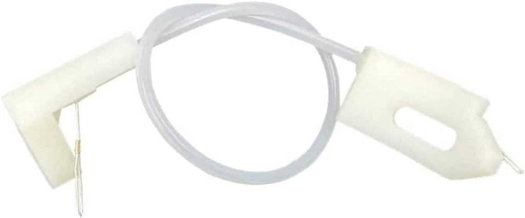 Gear shift indicator cable with two white plastic end clips and light gray wire loop