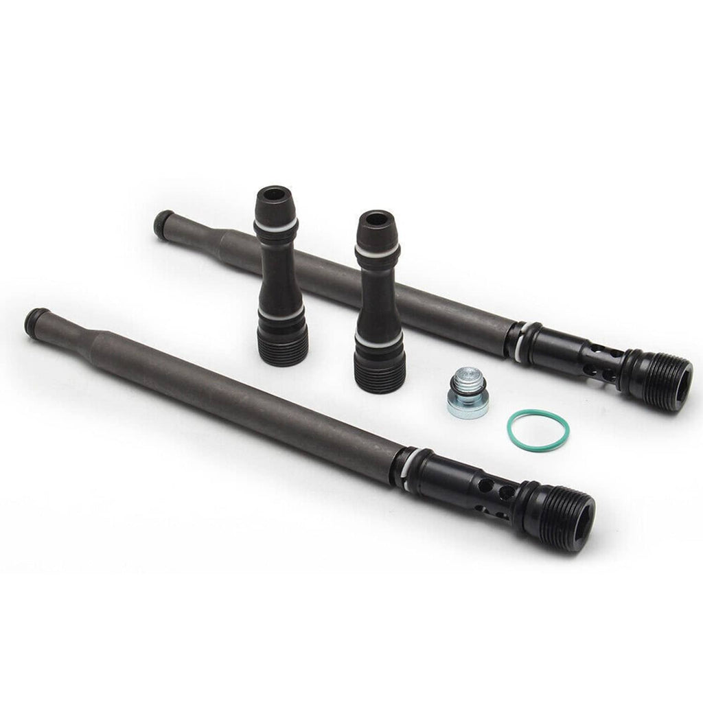 Oil stand pipe dummy plug set with black pipes and green O-ring
