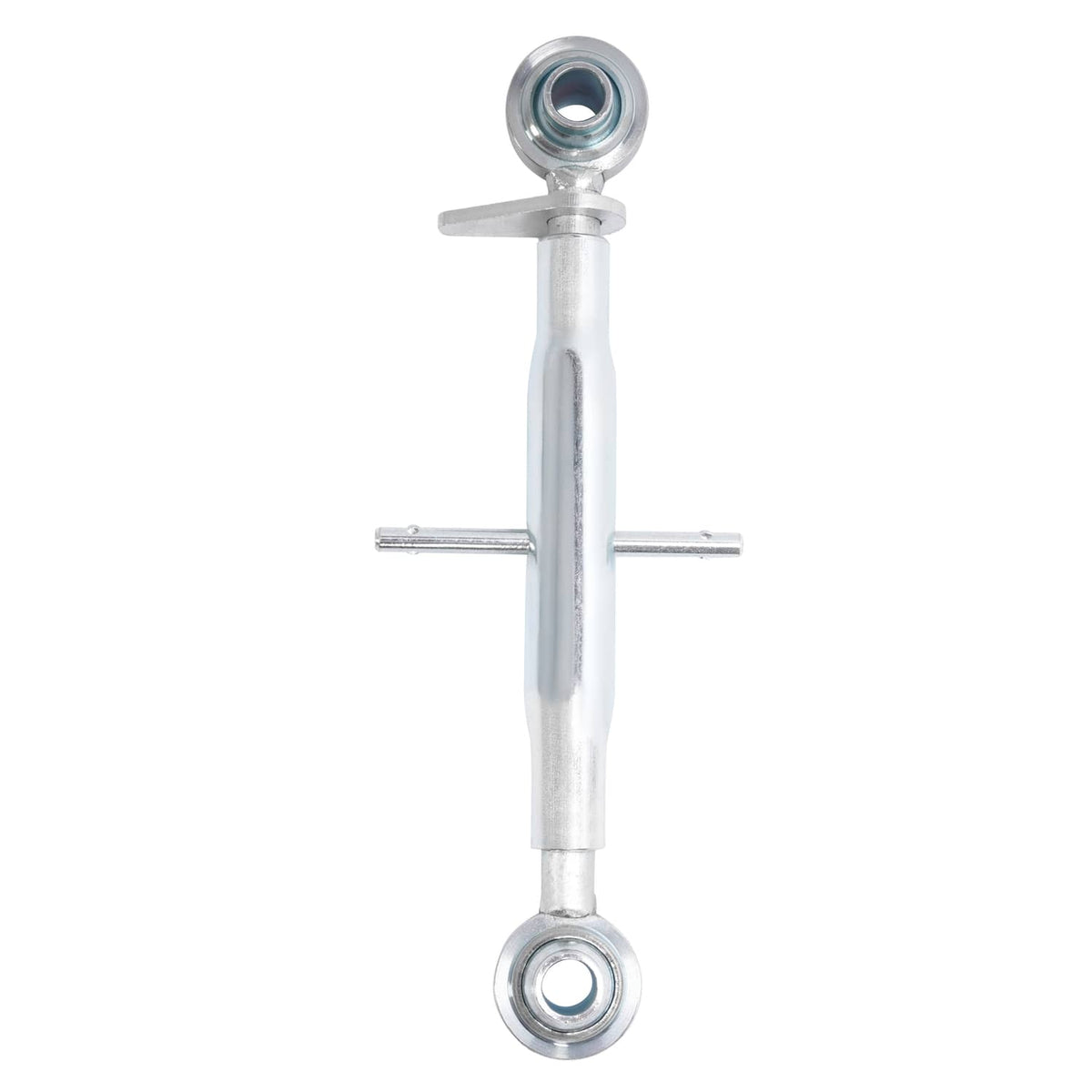 Adjustable 3-point hitch top link, galvanized steel, two eye ends and pins