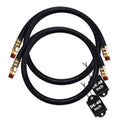 48-inch black air brake hose 2-pack with brass swivel fittings on both ends