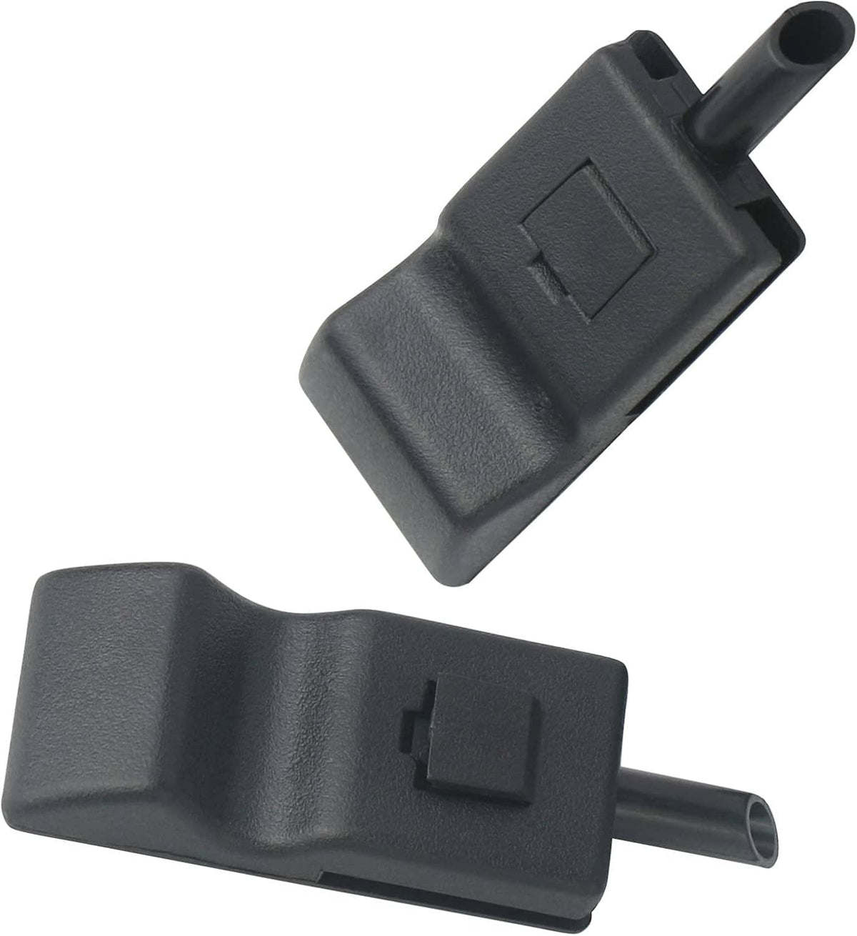 Dark door lock knob with textured grip, rectangular slot, and mounting stem