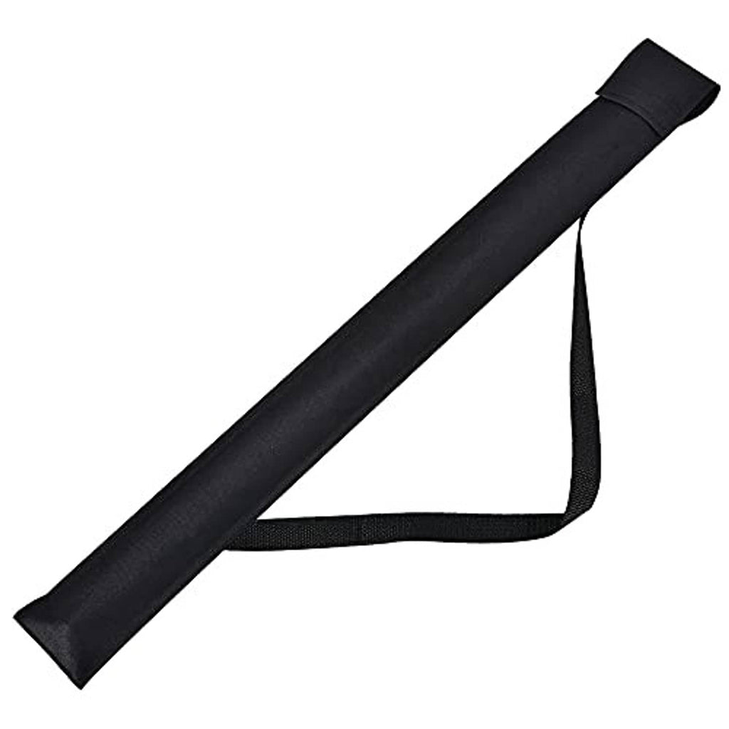 Black 32-inch cue case with open carry strap loop and long fabric sleeve.
