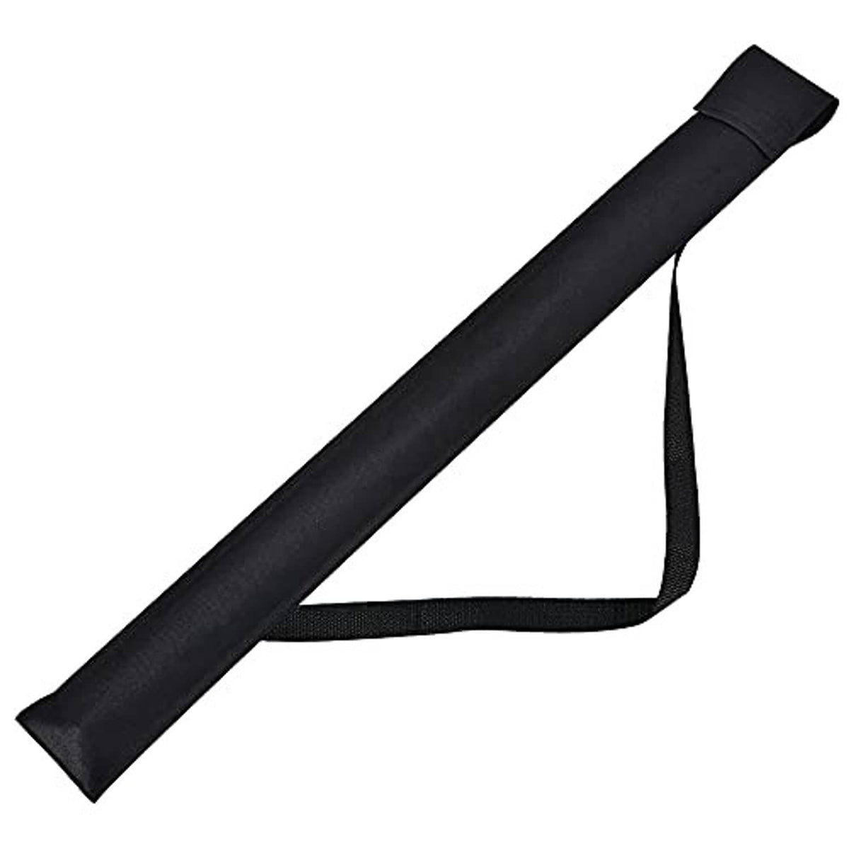 Black 32-inch cue case with open carry strap loop and long fabric sleeve.