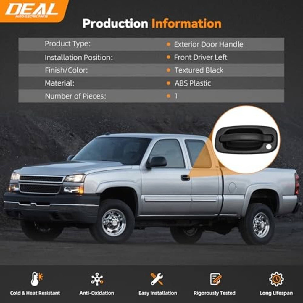 Exterior door handle replacement kit with production information