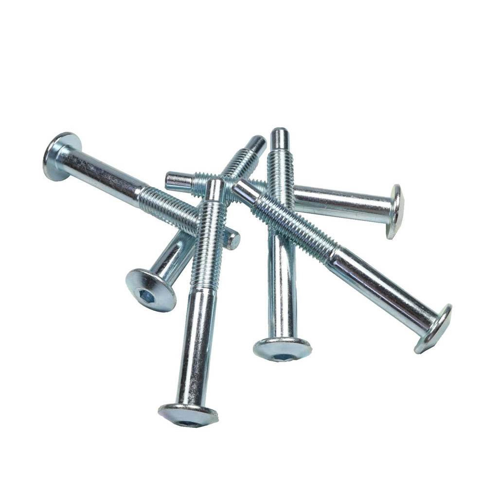 6-bolt truck bed mounting hardware kit with chrome bolts and flat washers