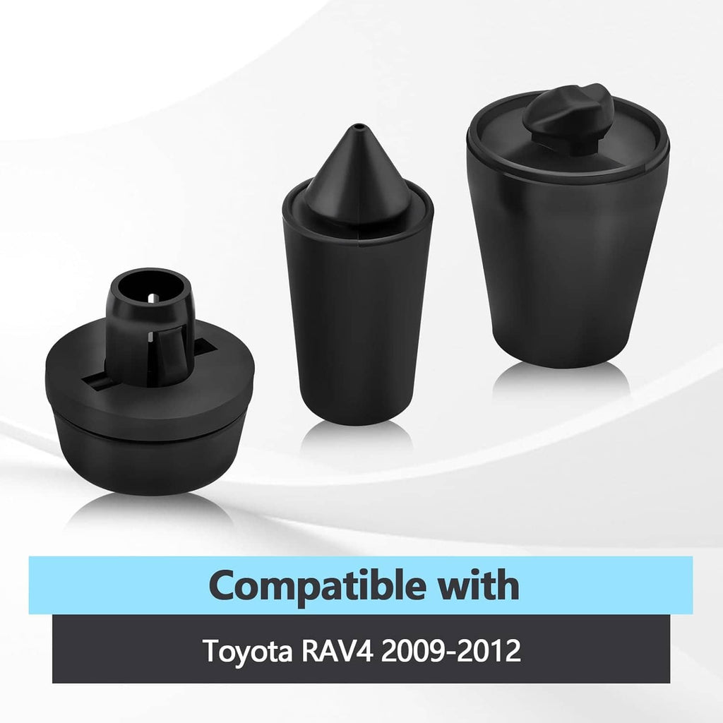 Black rubber door stop cushions set with 3 cone-top pieces