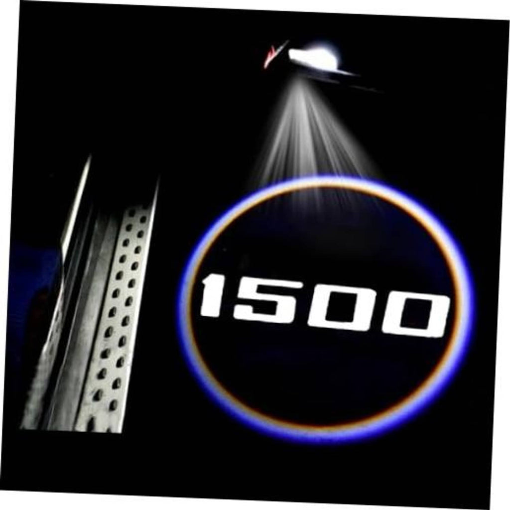 Car door light projector projecting blue circular 1500 ghost-shadow pattern
