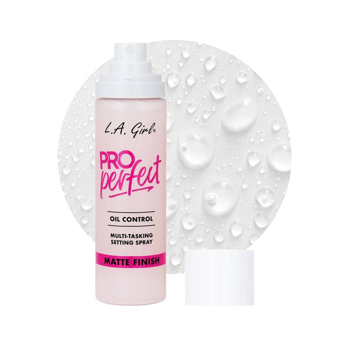 L.A. Girl Pro Perfect setting spray bottle with matte finish and spray nozzle